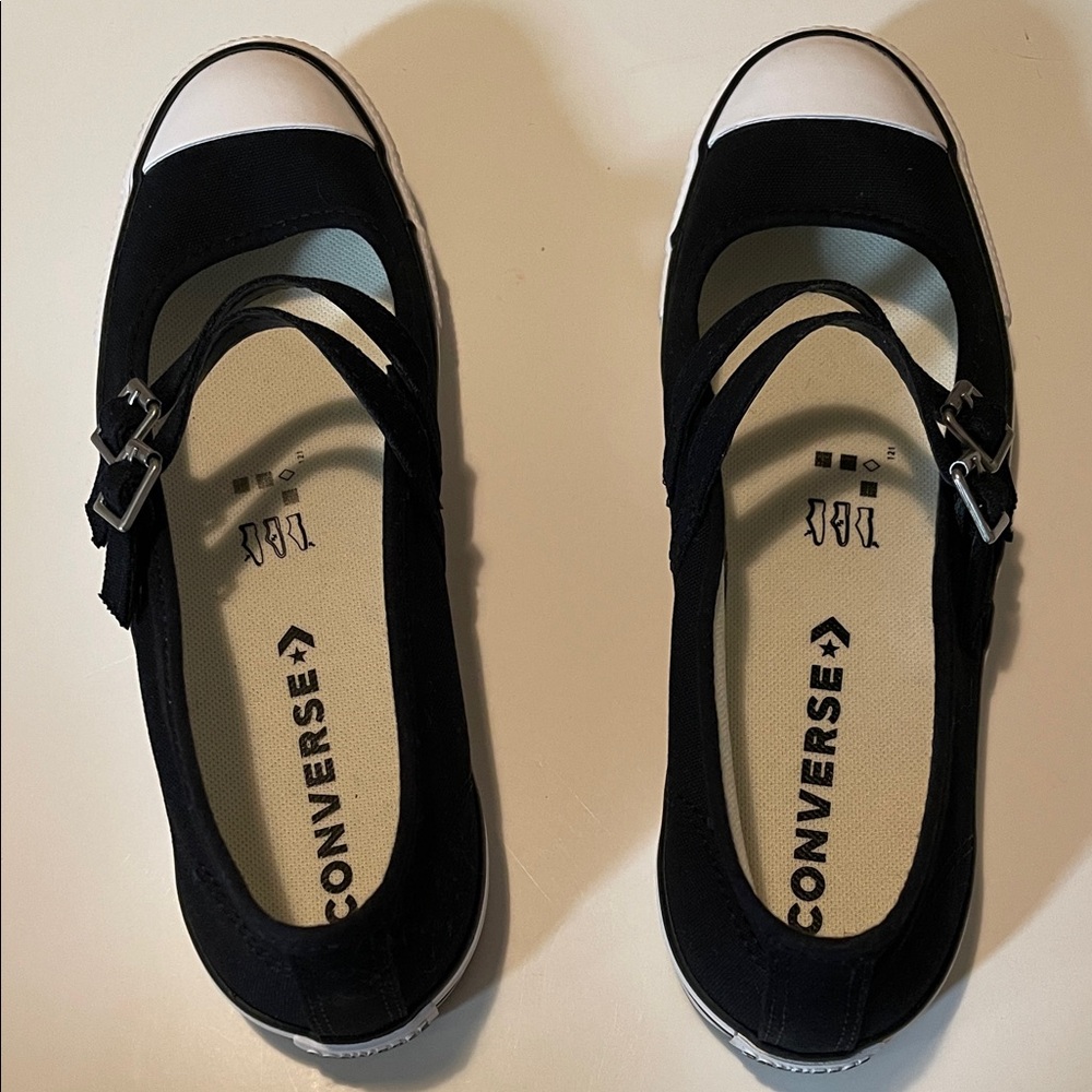 Converse Black and White Mary Jane Shoes